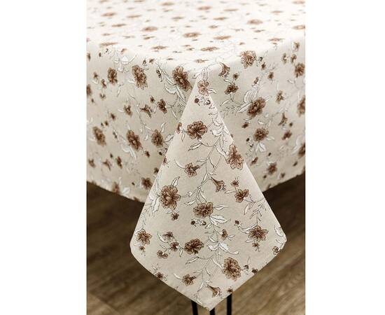 Скатертина 136х220 Квіти коричневі Господиня Прованс (031590), Тип: скатертини, Основний колір: коричневий, Форма скатертини: прямокутна, Розмір: 136x220, зображення 3