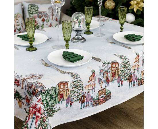 Скатерть 135х260 гобеленовая VILLAGE Прованс (031878), Тип: скатерти, Цвет: зеленый, Форма скатерти: прямоугольная, Размер: 135x260, изображение 3