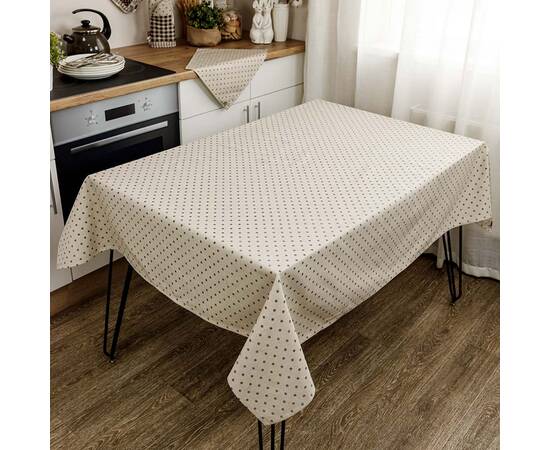 Скатерть 136х180 Горох коричневый Господиня Прованс (031580), Тип: скатерти, Цвет: коричневый, Форма скатерти: прямоугольная, Размер: 136x180, изображение 2