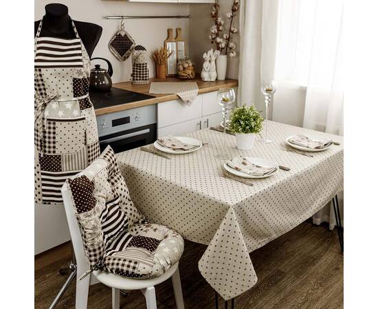 Скатерть 120х136 Горох коричневый Господиня Прованс (031560), Тип: скатерти, Цвет: коричневый, Форма скатерти: прямоугольная, Размер: 120x136, изображение 4