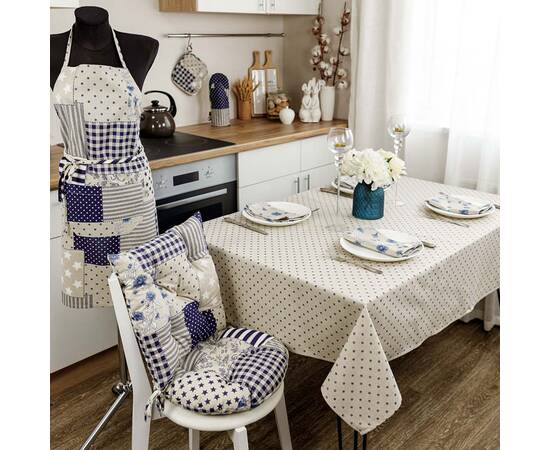 Скатерть 120х136 Горох синий Господиня Прованс (031554), Тип: скатерти, Цвет: синий, Форма скатерти: прямоугольная, Размер: 120x136, изображение 4