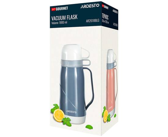 Термос Gemini Gourmet скляна колба 1,8л синій Ardesto (AR2618BLG), зображення 5