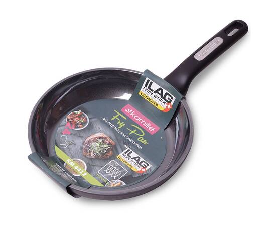 Сковорода О24 см із надміцним антипригарним покриттям ILAG Kamille (4412), Колір: чорний, Тип: сковорода, Форма: кругла, Діаметр (см): 24, зображення 3