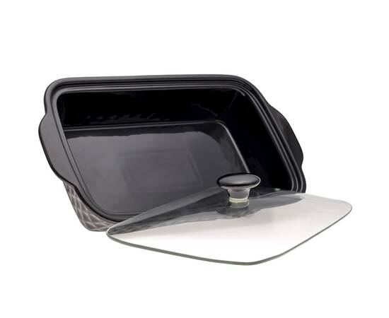 Марміт керамічний прямокутний 41x24x7 см 3л з підставкою Kamille (6422), зображення 2