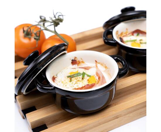 Форма для запікання KELA Malin керамічна з кришкою, O 14х9,5 см чорна (11928), зображення 3