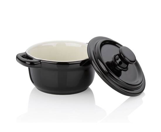 Форма для запікання KELA Malin керамічна з кришкою, O 14х9,5 см чорна (11928), зображення 2
