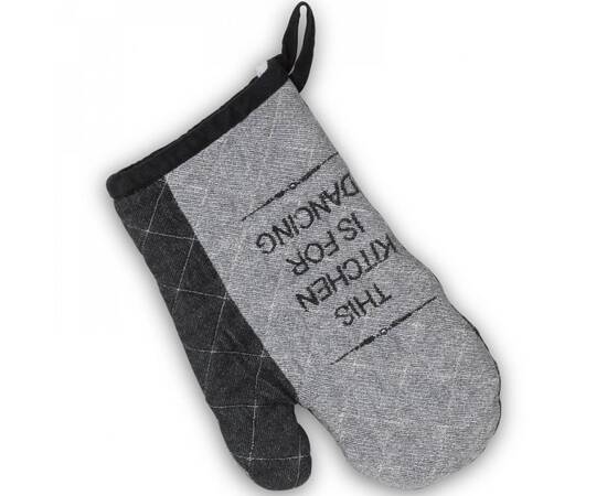 Прихватка-рукавиця KELA Gianna чорно-біла This kitchen 31x18 см (12777), зображення 2