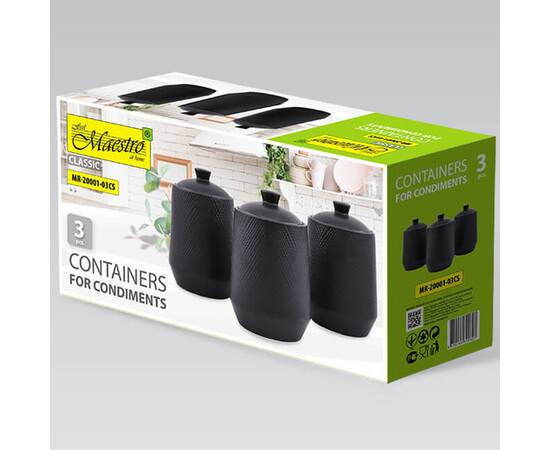 Набор для специй 3 предмета Black Maestro (MR20001-03CS), изображение 3