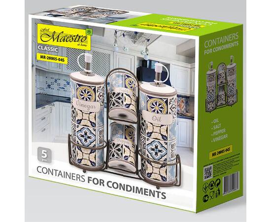 Набор для специй 5пр.Holiday in Porto Maestro (MR20005-04S), изображение 3