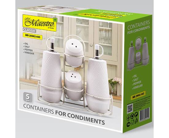 Набор для специй 5пр.White Maestro (MR20002-04S), изображение 3