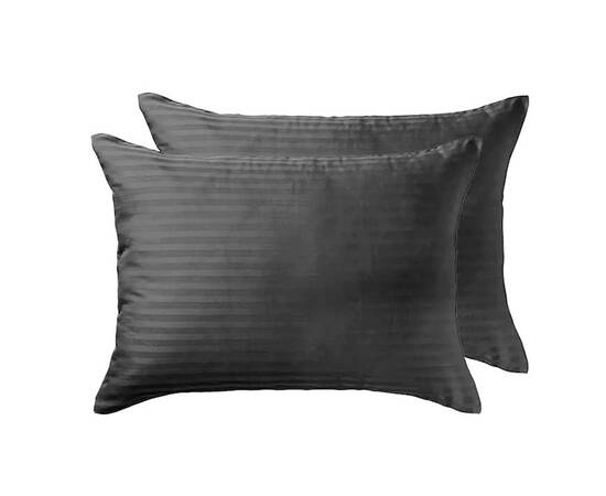 Набір наволочок LightHouse STRIPE 50х70см 2 шт. Antracit (603715), Колір: антрацитовий, Тип: наволочки, Розмір: 50x70, зображення 2