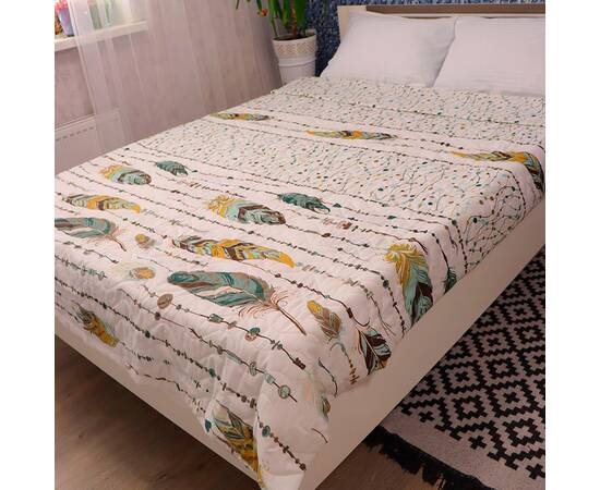 Покривало-підковдра LightHouse стьобане 4 сезони TUY 160х220 (3487_1.5LH_п), Основний колір: зелений, Розмір: 160x220, зображення 3