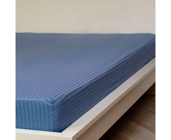Простирадло на гумці STRIPE 160х200+25 Blue Navy LightHouse (603777), Колір: синій, Тип: простирадла на гумці, Розмір: 160x200x25, зображення 2