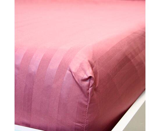 Простирадло на гумці Mf Stripe Pudra 180х200+25 LightHouse (605054), Колір: рожевий, Тип: простирадла на гумці, Розмір: 180x200x25, зображення 2