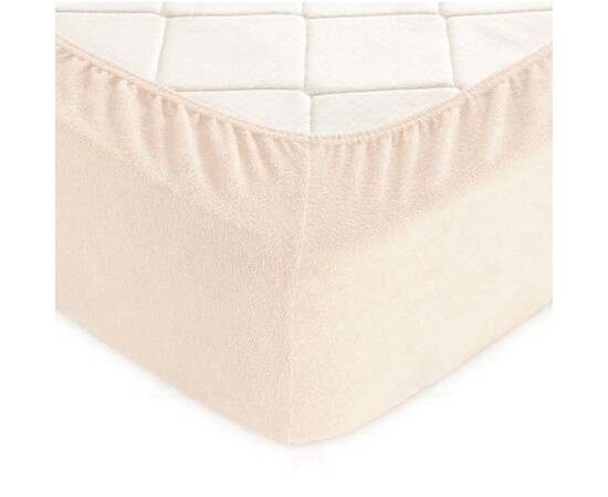 Простирадло на резинці махрове LH Terry Premium 160х200+25 кремова LightHouse (46661), Колір: кремовий, Тип: простирадла на гумці, Розмір: 160x200x25, зображення 2