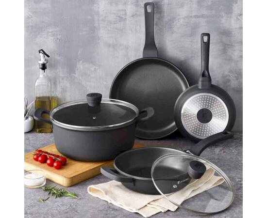 Кастрюля с крышкой Bergner Retro, 20 см 2,5 л (BG-30737-NP), Тип: кастрюля, Объем: 2,5 л, Цвет: черный, изображение 2