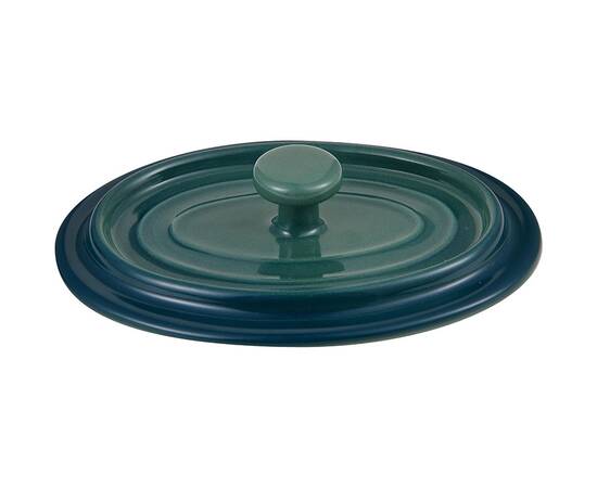 Набір керамічних міні-каструль з кришками Bergner Excalibur, зелений, овал, 2 шт (BG-13365-GR), зображення 3