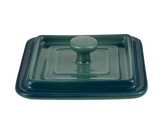 Набір керамічних міні-каструль із кришками Bergner Excalibur, зелений, прямокутні, 2 шт (BG-13364-GR), зображення 3