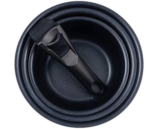 Набір ковшів з ручкою знімною Bergner Click & cook, 4 предмети (BG-31608-BK), зображення 2