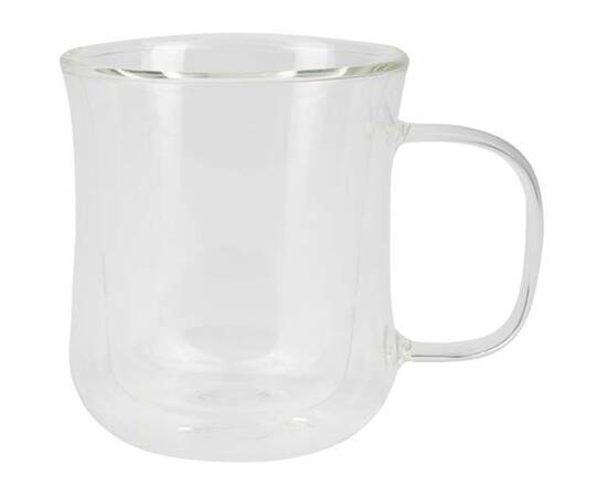 Набір скляних чашок Bergner Coffee & tea lovers, 230 мл, 2 шт (BG-20115-MM), зображення 2