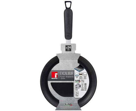 Сковорода Bergner Excalibur, серая 24 см (BG-36088-GY), Цвет: серый, Тип: сковорода, Форма: круглая, Диаметр (см): 24, изображение 3