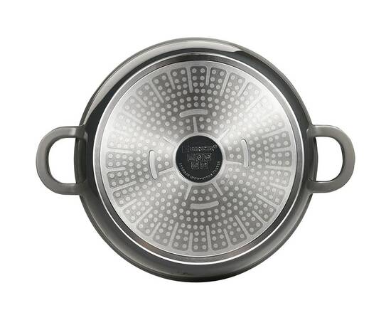 Сотейник із кришкою Bergner Excalibur, сірий, 24 см (BG-36103-GY), Колір: сірий, Тип: сотейник, Форма: кругла, Діаметр (см): 24, зображення 3