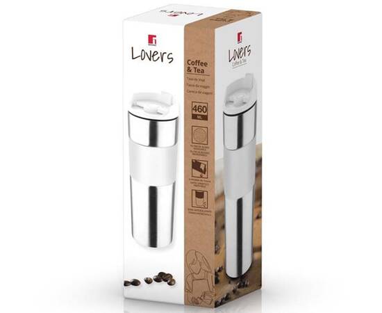 Термокружка Bergner Coffee & tea lovers, 460 мл (BG-37789-WH), изображение 6
