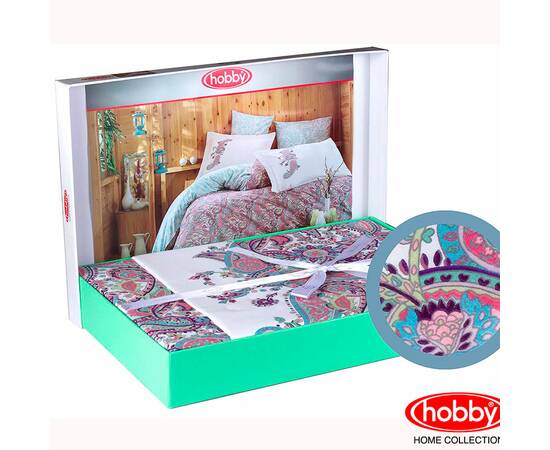 Постельное белье HOBBY поплин Giulia сиреневый 160х220 (23694_1,5), изображение 2