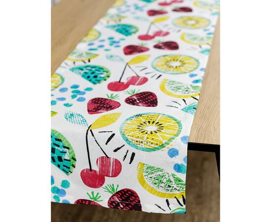 Дорожка 40х136 Red cherries Прованс (032966), Тип: дорожки (раннеры), Цвет: голубой, Форма скатерти: прямоугольная, Размер: 40x136, изображение 2