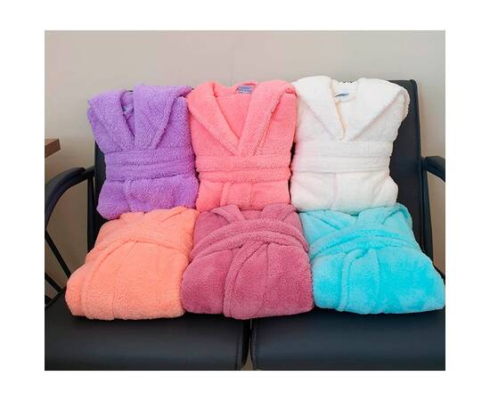 Халат махровый женский длинный c капюшоном Welsoft персиковый S Zeron (19283), Цвет: персиковый, Размер: S, изображение 4