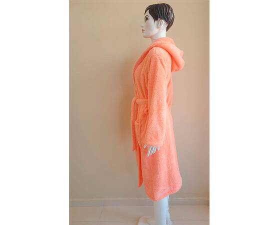 Халат махровый женский длинный c капюшоном Welsoft персиковый S Zeron (19283), Цвет: персиковый, Размер: S, изображение 2