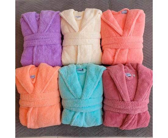 Халат махровый женский длинный c капюшоном Welsoft Мята S Zeron (19933), Цвет: зеленый, Размер: S, изображение 3