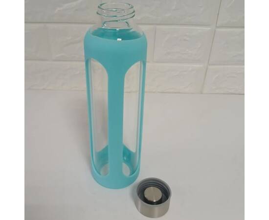 Пляшка скляна зі сталевою кришкою 550 мл Kamille (9024), зображення 2