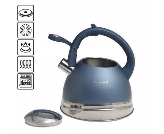 Чайник 3л зі свистком Kamille (0861), зображення 2