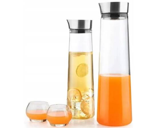 Графін скляний зі сталевим корком 1.2л Kamille (9032), зображення 2