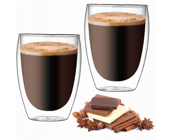 Набір склянок 350 мл з двошарового скла 2шт Kamille (9008), зображення 2