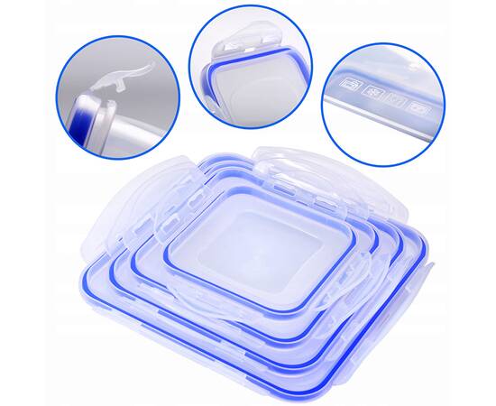 Набор контейнеров для хранения 4 шт. пластиковые Kamille (20002), изображение 2