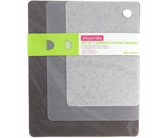 Набір роздробних дощечок 3 шт. (38x29x0,15cm., 33,5x24x0,15cm., 29x19x0,15cm) Kamille (10074), зображення 2