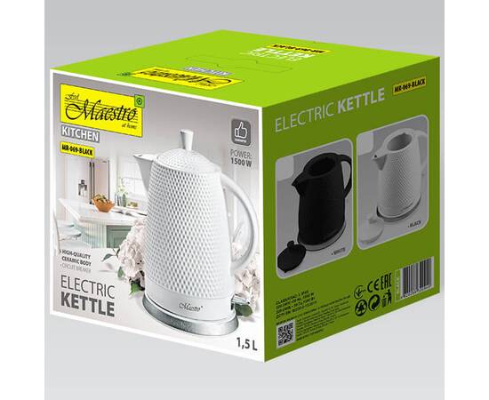 Чайник електричний керамічний 1,5л Maestro (MR069-BLACK), зображення 4