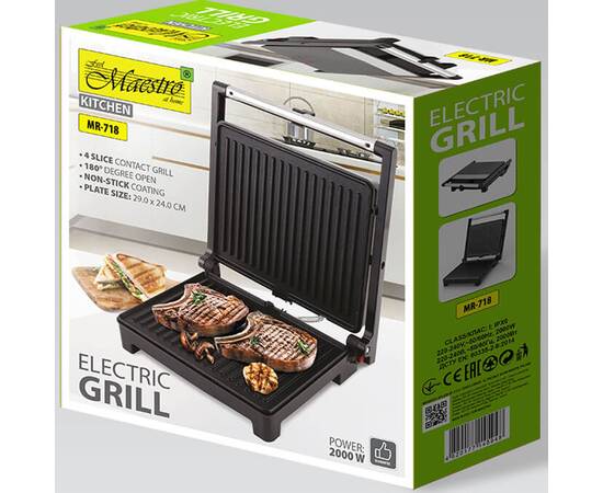 Електричний гриль 2000 W Maestro (MR718), зображення 5