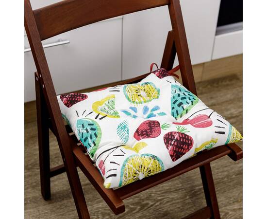 Подушка на стілець 40х40 Red cherries Прованс (032974), Колір: блакитний, Розмір: 40x40, зображення 2