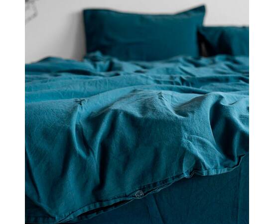 Постельное белье La Modno 200х220 STONEWASHED BLUE (200294), Размер: двуспальный евро 200х220, Основной цвет: голубой, изображение 3