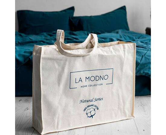 Постельное белье La Modno 200х220 STONEWASHED BLUE (200294), Размер: двуспальный евро 200х220, Основной цвет: голубой, изображение 5