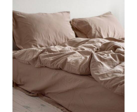 Постельное белье La Modno 160х220 STONEWASHED CAPPUCCINO (200305), Размер: полуторный 160х220, Основной цвет: капучино, изображение 2