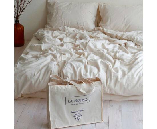 Постельное белье La Modno 200х220 STONEWASHED CREAM (200299), Размер: двуспальный евро 200х220, Основной цвет: кремовый, изображение 2