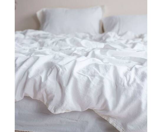 Постільна білизна La Modno 200х220 STONEWASHED WHITE (200297), Розмір: двоспальний євро 200х220, Основний колір: білий, зображення 3