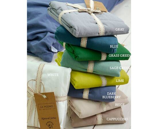 Набор наволочек La Modno 50х70 2 шт STONEWASHED GRAY (200325), Цвет: серый, Тип: наволочки, Размер: 50x70, изображение 2