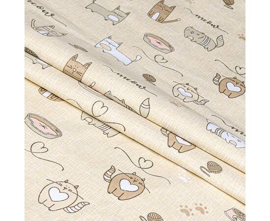 Пододеяльник бязевый Home Line 150Х215 КОТЯЧА РАДІСТЬ (174443), Цвет: бежевый, Тип: пододеяльники, Размер: 150x215, изображение 2