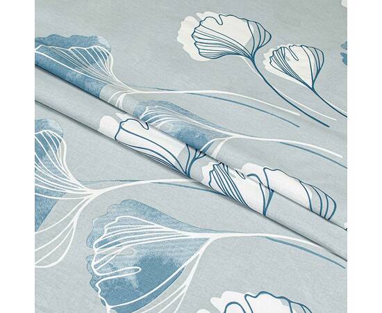 Пододеяльник бязевый Home Line 145х215 ГІНГО БІЛОБА серо-голубой (165384), Цвет: голубой, Тип: пододеяльники, Размер: 143x215, изображение 2