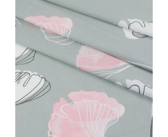 Пододеяльник бязевый Home Line 145х215 ГІНКО БІЛОБА серо-розовый (173547), Цвет: серый, Тип: пододеяльники, Размер: 143x215, изображение 2